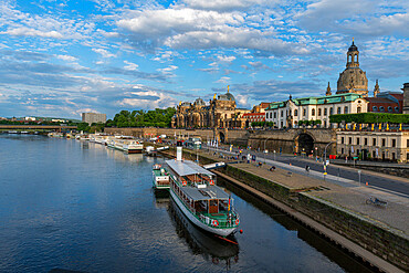 The promenade of Dresden, Saxony, Germany, Europe