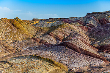 Multiple coloured landscape, Kyzylkup, Mangystau, Kazakhstan, Central Asia, Asia