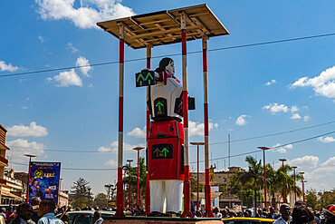 Robot traffic control, Lubumbashi, Democratic Republic of the Congo, Africa