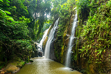 Small waterfalls near the Zongo waterfall, Democratic Republic of the Congo, Africa