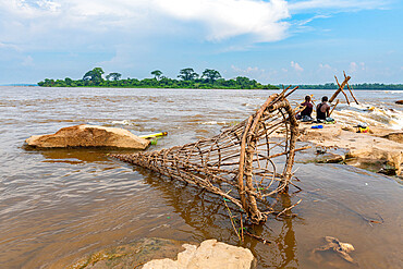 Fishing basket of the Wagenya tribe, Kisangani, Congo River, Democratic Republic of the Congo, Africa