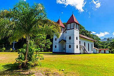 Eglise de la Sainte Famille Catholic Church in Haapiti, Moorea (Mo'orea), Society Islands, French Polynesia, South Pacific, Pacific