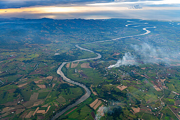 Aerial of Viti Levu, Fiji, South Pacific, Pacific