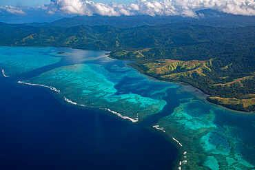 Aerial of Vanua Levu, Fiji, South Pacific, Pacific