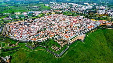 Aerial of the Unesco site Elvas, Alentejo, Portugal