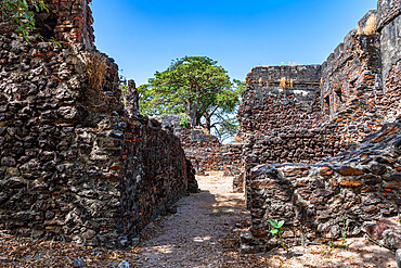 Ruins of Fort James, Unesco site Kunta Kinteh or James island, Western slave trade, Gambia, Africa