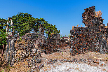 Ruins of Fort James, Unesco site Kunta Kinteh or James island, Western slave trade, Gambia, Africa