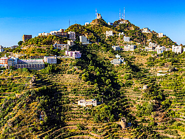 Buildings on top of Fayfa mountain, Jazan province, Saudi Arabia