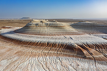 Multicoloured layers of sandstone, Kyzylkup, Mangystau, Kazakhstan