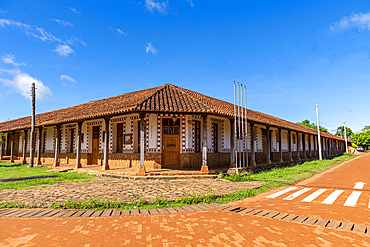 Old colonial houses, Mission of Concepcion, Jesuit Missions of Chiquitos, UNESCO World Heritage Site, Santa Cruz department, Bolivia, South America