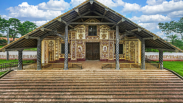 The San Miguel Mission, Jesuit Missions of Chiquitos, UNESCO World Heritage Site, Santa Cruz department, Bolivia, South America