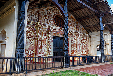 Interior of San Rafael de Velasco Mission, Jesuit Missions of Chiquitos, UNESCO World Heritage Site, Santa Cruz department, Bolivia, South America