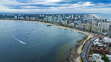 Aerial of Punta del Este, Uruguay, South America