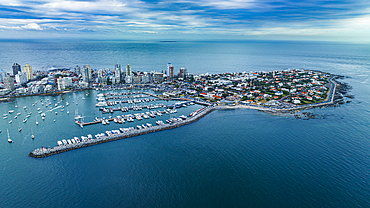 Aerial of Punta del Este, Uruguay, South America