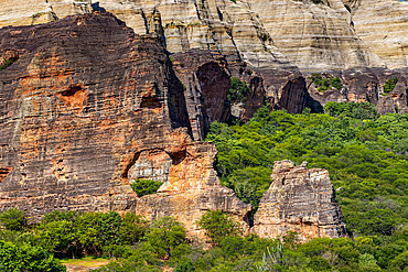 Stone arch at Pedra Furada, Serra da Capivara National Park, UNESCO World Heritage Site, Piaui, Brazil, South America