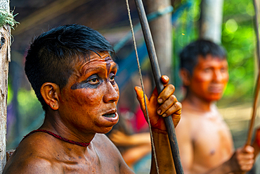 Young man from the Yanomami tribe, southern Venezuela, South America