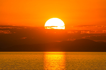 Otter Point at sunset, Cape Maclear, UNESCO World Heritage Site, Lake Malawi, Malawi, Africa