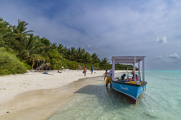 White sand beach, Parali 1 island, Lakshadweep archipelago, Union territory of India, Indian Ocean, Asia