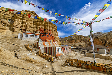 Garphu Monastery, Garphu, Kingdom of Mustang, Himalayas, Nepal, Asia