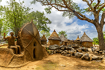 Animist shrine on the border of Nigeria, Northern Cameroon, Africa