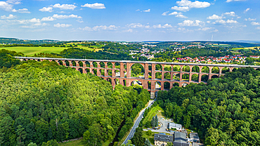 Goltzsch Viaduct, largest brick-built bridge in the world, Saxony, Germany, Europe