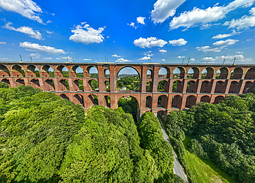 Goltzsch Viaduct, largest brick-built bridge in the world, Saxony, Germany, Europe