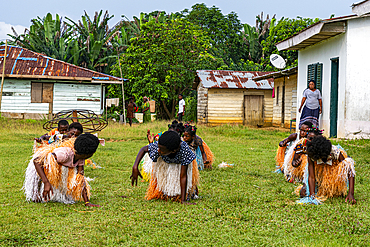 Children practising a traditional dance, Ciudad de la Paz, Rio Muni, Equatorial Guinea, Africa