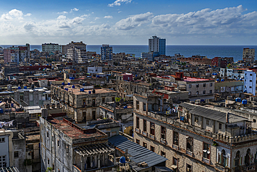 View over the old town of Havana, Cuba, West Indies, Central America