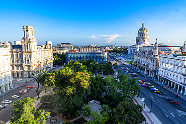 View over Parque Central, Havana, Cuba, West Indies, Central America