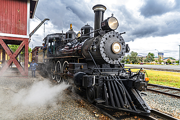 Steam train in the Nevada State Railroad Museum, Carson City, Nevada, United States of America, North America