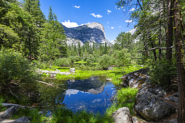 Mirror Lake in the Tenaya Canyon, Yosemite National Park, UNESCO World Heritage Site, California, United States of America, North America