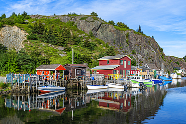 Quidi Vidi boat harbour, St. John's, Newfoundland, Canada, North America