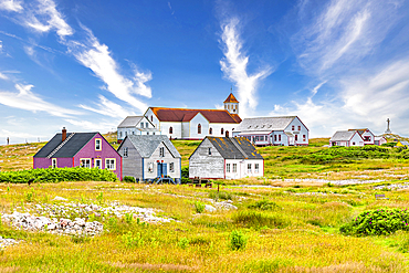 Old fishing houses, Ile aux Marins, fishermen's island, Territorial Collectivity of Saint-Pierre and Miquelon, Overseas Collectivity of France, North America