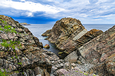 Tectonic plate rocks, Bonavista Peninsula, Newfoundland, Canada, North America