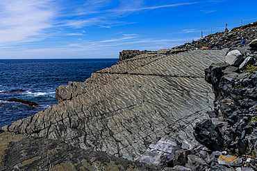 Precambrian fossils, Mistaken Point, UNESCO World Heritage Site, Avalon Peninsula, Newfoundland, Canada, North America