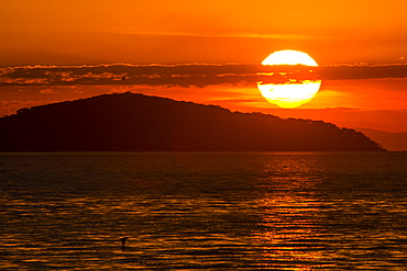 Sunset at Cape Maclear, Lake Malawi, UNESCO World Heritage Site, Malawi, Africa