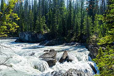 Natural Bridge Lower Falls, Yoho National Park, UNESCO World Heritage Site, British Columbia, Canada, North America