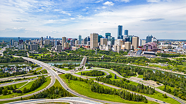 Skyline of Edmonton, Alberta, Canada, North America