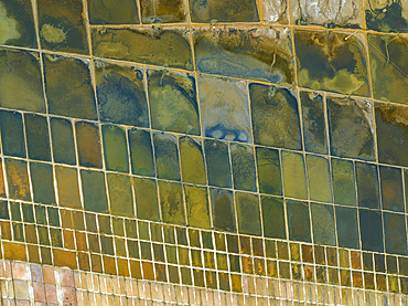 Aerials of the salinas (salt pans) of Benguela, Angola, Africa