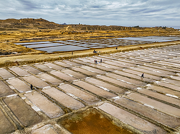 Aerials of the salinas (salt pans) of Benguela, Angola, Africa