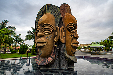 Giant head statue, Benguela, Angola, Africa