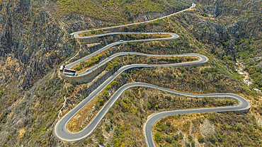 Aerial of Serra da Leba mountain pass, Angola, Africa