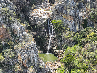 Aerial of Serra da Leba mountain pass, Angola, Africa