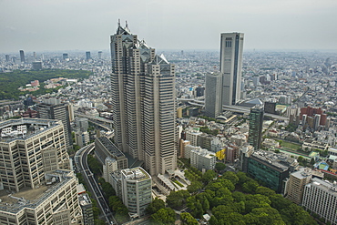 View over Tokyo from the town hall, Shinjuku, Tokyo, Japan, Asia