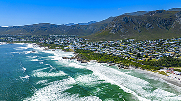 Aerial of Hermanus, Western Cape Province, South Africa, Africa