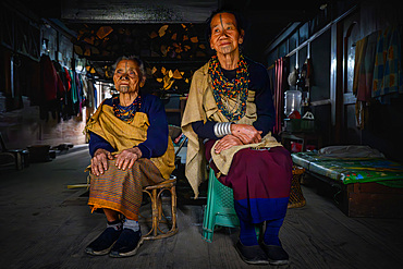 Apatani Tribal people, Ziro Valley, Arunachal Pradesh, India, Asia