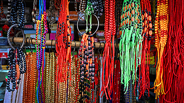 Strings of beads, Kamakhya Temple, Guwahati, Assam, India, Asia