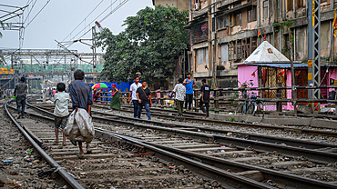 Railway Lines, Guwahati, Assam, India, Asia