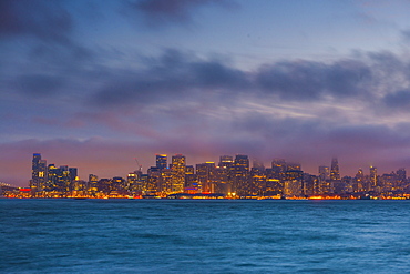 City skyline from Treasure Island, San Francisco, California, United States of America, North America