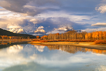 Oxbow Bend, Teton Range, Grand Teton National Park, Wyoming, United States of America, North America